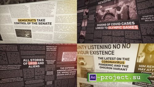 Videohive - Newspaper News Intro - 36013255 - Project for After Effects