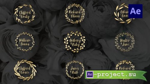 Videohive - Gold Wedding Wreath | After Effects - 35981394 - Project for After Effects