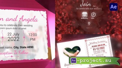 Videohive - Wedding Invitations Pack - 36051049 - Project for After Effects