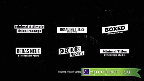 Videohive - Minimal Titles 3.0 | AE - 36063690 - Project for After Effects