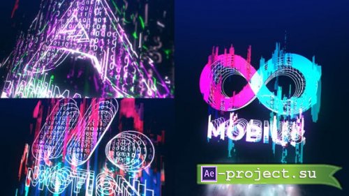 Videohive - Glitch Binary Code Logo - 36111198 - Project for After Effects
