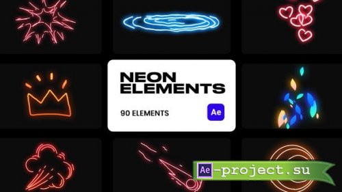 Videohive - Neon VFX Elements - 36128171 - Project for After Effects