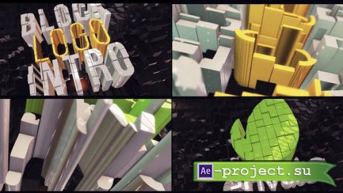 Videohive - 3D Blocks Logo Intro - 36112080 - Project for After Effects