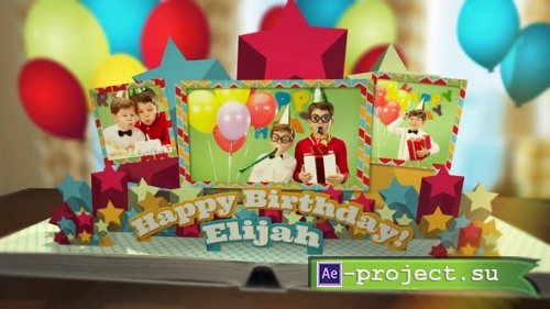  Videohive - Happy Birthday Pop Up Book - 36005995 - Project for After Effects