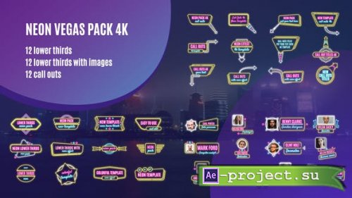 Videohive - Neon Vegas Pack 4K - 33558977 - Project for After Effects