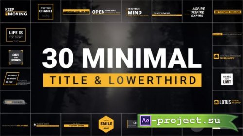 Videohive - 30 Minimal Titles & Lowerthirds - 1829551530 - Project for After Effects
