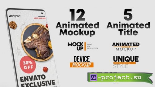Videohive - Animated Android Phone Mockup and Title Set - 36135842 - Project for After Effects