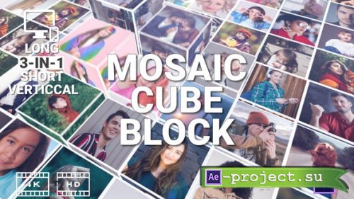 Videohive - Mosaic Cube Block - 33861568 - Project for After Effects
