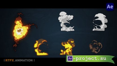 Videohive - Explosion 2D FX animations [After Effects] - 36167491 - Project for After Effects
