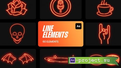 Videohive - Line Visual Effects and Motion Shapes - 36165576 - Project for After Effects