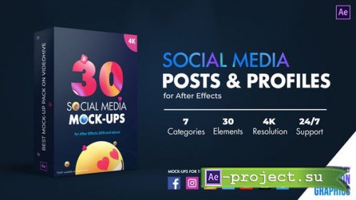 Videohive - Social Media Posts & Profiles - 35497768 - Project for After Effects