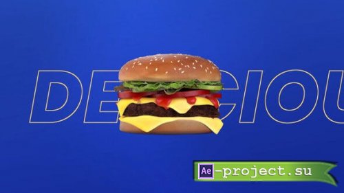 Videohive - Tasty Burger 3D Intro - 36230889 - Project for After Effects