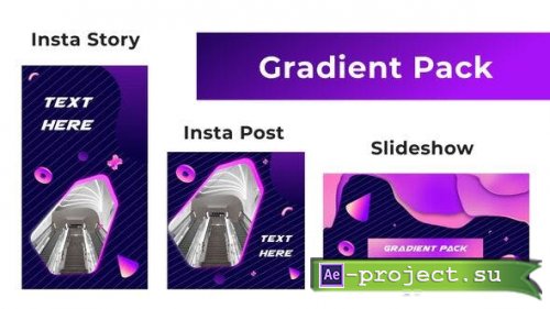 Videohive - futuristic Gradient Design Pack- Intro | Slideshow | Instagram Story & Post - 36231074