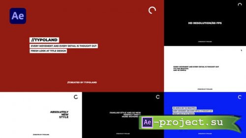 Videohive - Minimal Typography - 36232661 - Project for After Effects