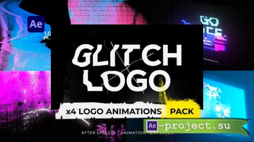 Videohive - Glitch Logos Intro Pack - 36260957 - Project for After Effects