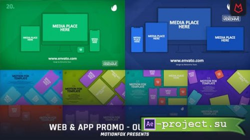 Videohive - App & Web Promo Wireframe Device Mockup - 24598073 - Project for After Effects