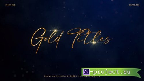 Videohive - Gold Titles 4K - 36270232 - Project for After Effects
