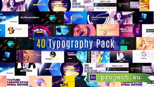 Videohive - 40 Typography Pack - 36238386 - Project for After Effects