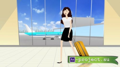 Videohive - Walking Through Airport - 36320698 - Project for After Effects