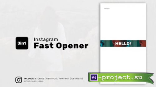 Videohive - Instagram Fast Opener - 36343900 - Project for After Effects