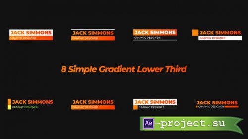 Videohive - Simple Gradient Lower Thirds - 36360773 - Project for After Effects