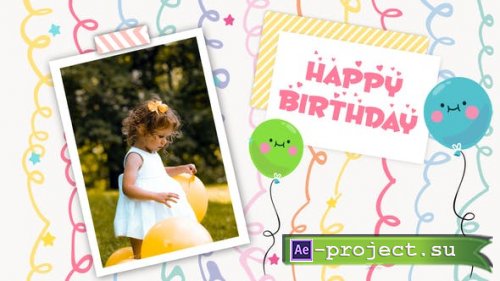 Videohive - Kids Happy Birthday Slideshow - 36380328 - Project for After Effects