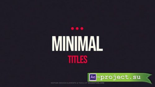 Videohive - Titles - Minimal II - 36382193 - Project for After Effects