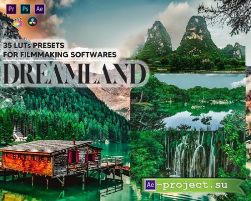 35 Dreamland Video LUTs Presets, Landscape LUT Preset, Scenery Filter