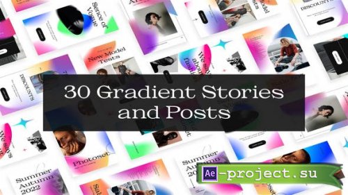 Videohive - 30 Gradient Instagram Stories and Posts - 36503535 - Project for After Effects