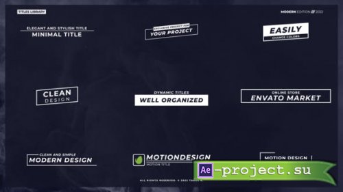 Videohive - 12 Modern Titles | After Effects - 36543900 - Project for After Effects