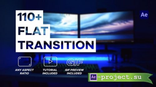 Videohive - Flat Transition Pack - 36599140 - Project for After Effects