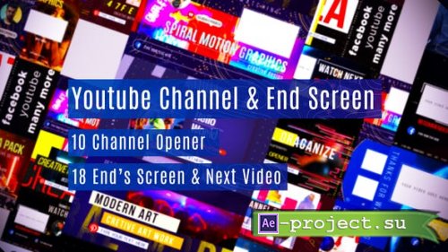 Videohive - Youtube Channel & End Screen - 36624096 - Project for After Effects
