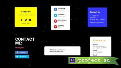 Videohive - Social Media Contacts - 36643845 - Project for After Effects
