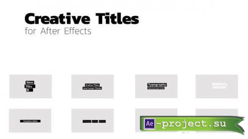 Videohive - Creative Titles | After Effects - 36664052 - Project for After Effects