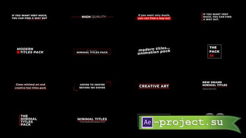 Videohive - Minimal Titles 2.0 | AE - 36664534 - Project for After Effects