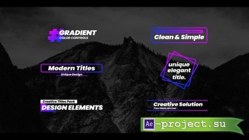 Videohive - Gradient Titles For After Effects - 36686866 - Project for After Effects