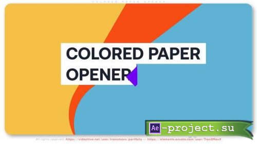 Videohive - Colored Paper Opener - 36688306 - Project for After Effects