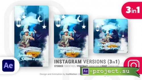 Videohive - Instagram Ramadan Kareem Intro || Ramadan Opener (3 in 1) - 36729657 - Project for After Effects