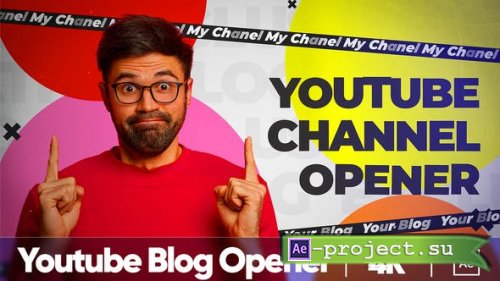 Videohive - Colorful Youtube Blog Opener - 36721127 - Project for After Effects