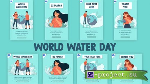 Videohive - World Water Day Social Media Post And Instagram Story - 36759613 - Project for After Effects