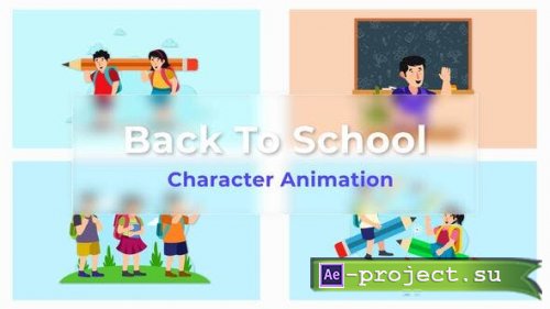 Videohive - Back To School Animated Scene Pack - 36766701 - Project for After Effects