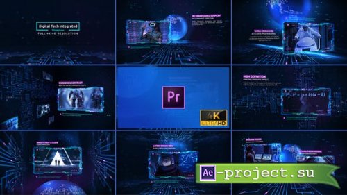 Videohive - Digital Tech Integrated Slideshow Mogrt - 36746190 - Premiere Pro Templates
