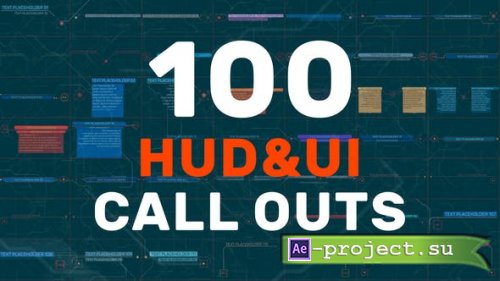Videohive - 100 HUD UI Call Outs - 36768084 - Project for After Effects