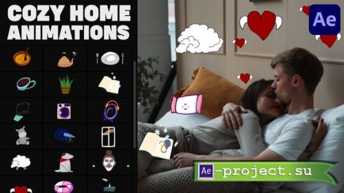 Videohive - Cozy Home Stickers for After Effects - 36767785 - Project for After Effects