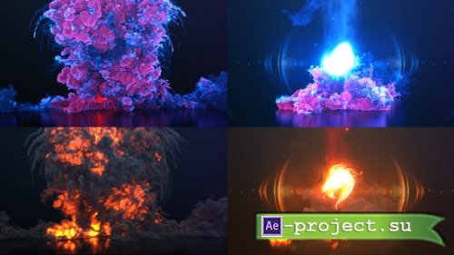 Videohive - Colorful Smoke & Fire Explosion Logo - 36217694 - Project for After Effects