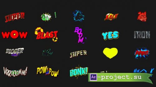 Videohive - Comic Text FX_1-20 - 36785466 - After Effects & Premiere Pro Templates