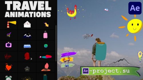 Videohive - Travel Stickers for After Effects - 36819623 - Project for After Effects