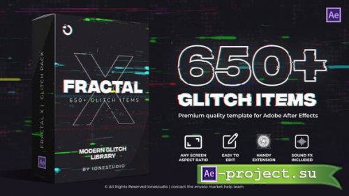Videohive - FRACTAL X | 650+ Glitch Pack - 36865814 - Project & Script for After Effects