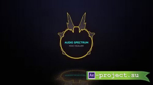 Videohive - Reflective Audio Spectrum Music Visualizer - 37040148 - Project for After Effects