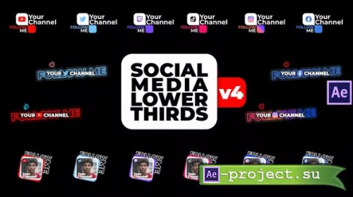Videohive - Social Media Lower Thirds v4 - 37114402 - Project for After Effects